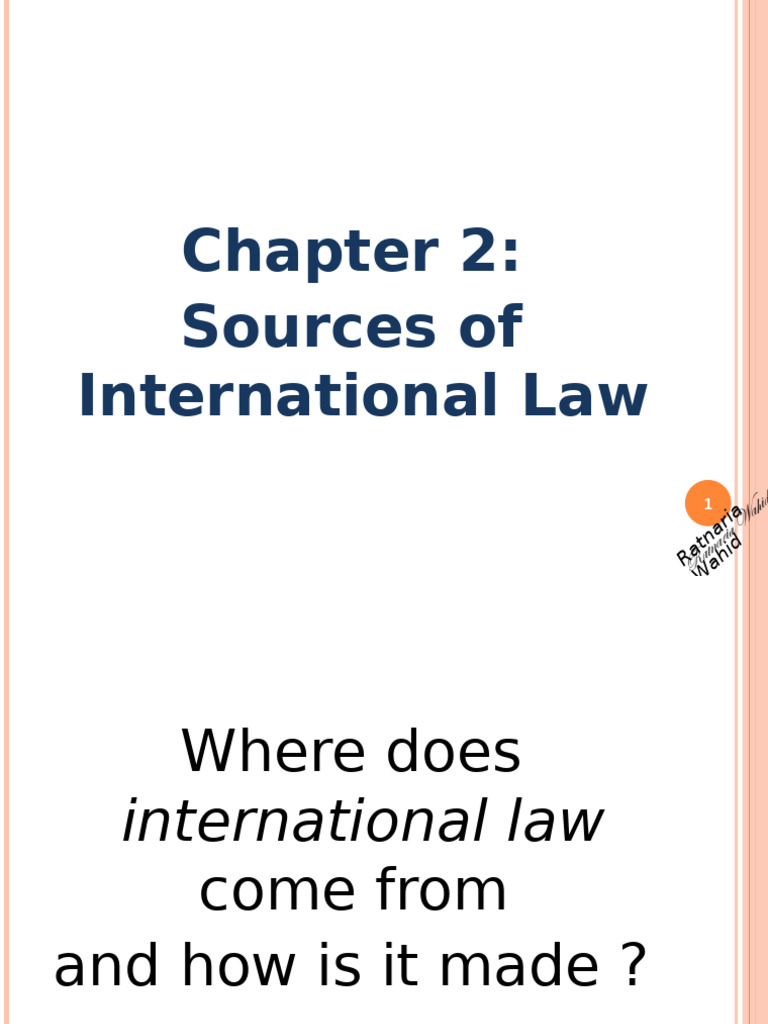 Sources of International Law | PDF | Treaty | International Law