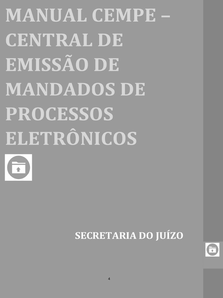 Manual de Emissão de Mandados CEMPE | PDF | Microsoft Windows | Janela ...