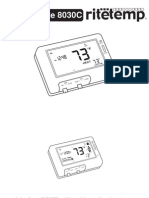 Ritetemp 8030C Thermostat Operation Guide | Thermostat | Touchscreen