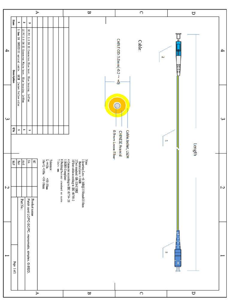Monomode LC-LC Patch Cord Specifications | PDF | Telecommunications ...