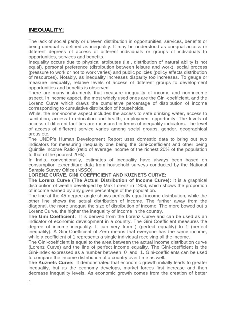 Understanding Income Inequality Metrics | PDF | Gini Coefficient ...