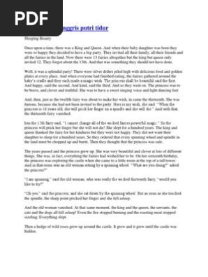 Cerita Bahasa Inggris Putri Tidur Sleeping Beauty Fairies