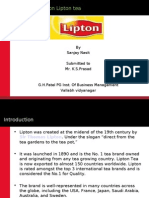 Strategic Analysis On Lipton Tea: by Sanjay Nasit Submitted To Mr. K.S.Prasad