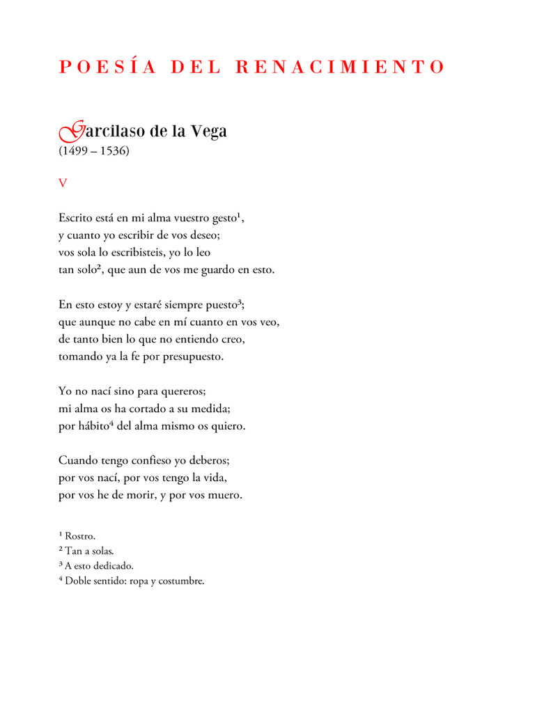 Poesía Del Renacimiento | PDF