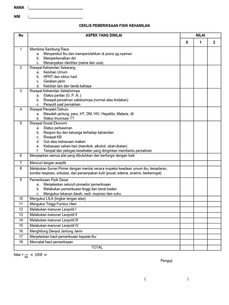 ANC - Checklist 2024 | PDF