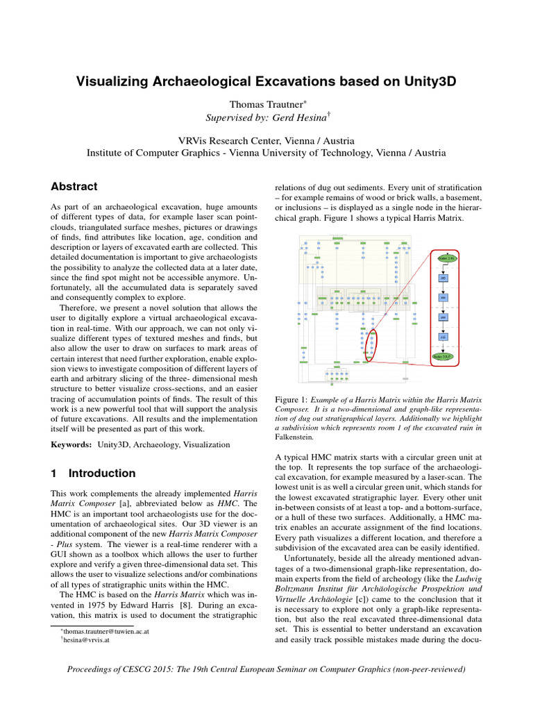 Traunter, T 2015 Visualizing Archaeological Excavations Based On ...