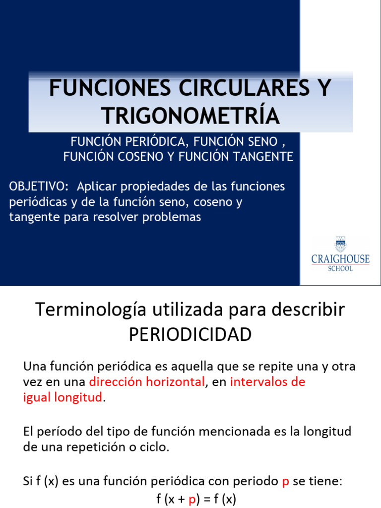 Funciones Circulares y Trigonometría | PDF | Funciones trigonométricas ...