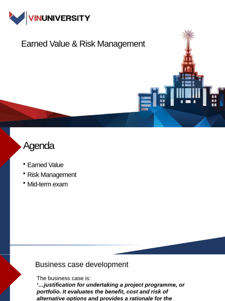 Project Management WK 11 Earned Value and Risk Management | PDF | Risk ...