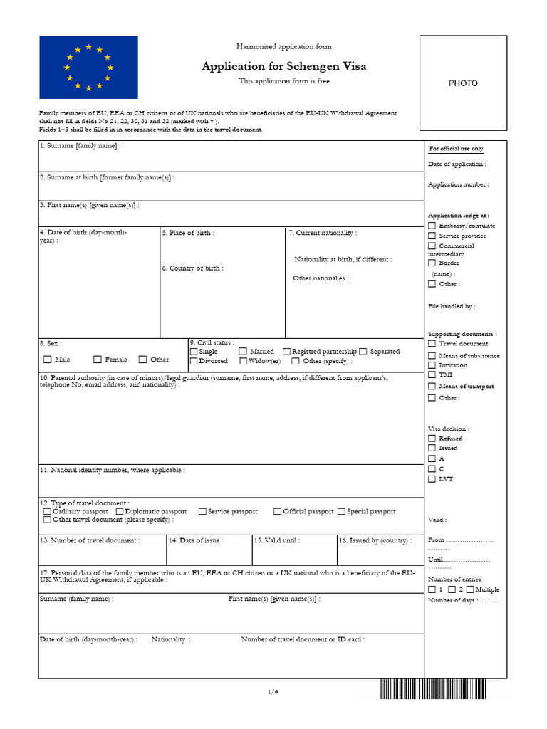 UDI Form for EU Family Members | PDF | Travel Visa