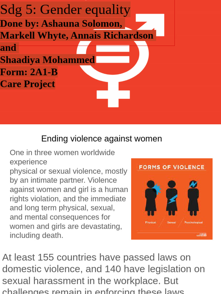 2A1 Care Project SDG 5 | PDF | Gender Pay Gap | Woman