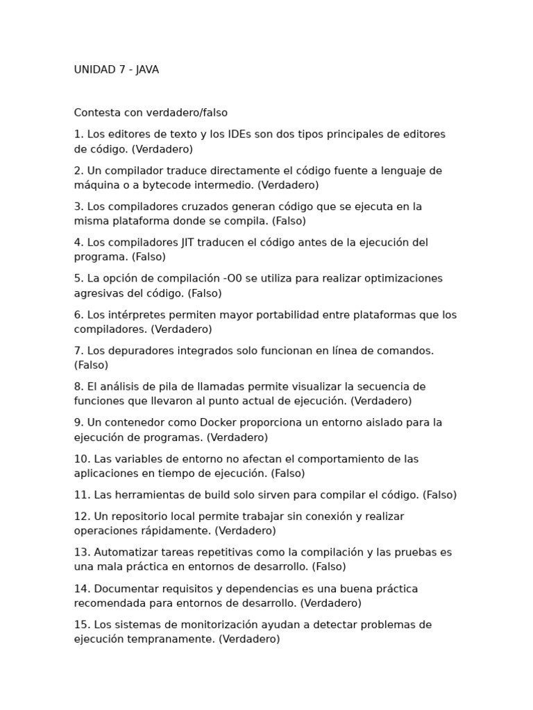 Unidad 7 Java | PDF | Compilador | Informática