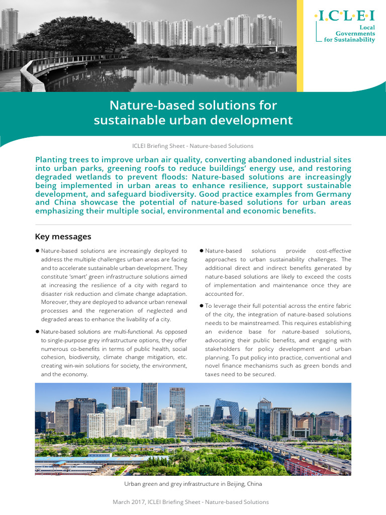 Nature-Based Solutions for Urban Resilience | PDF | Infrastructure ...