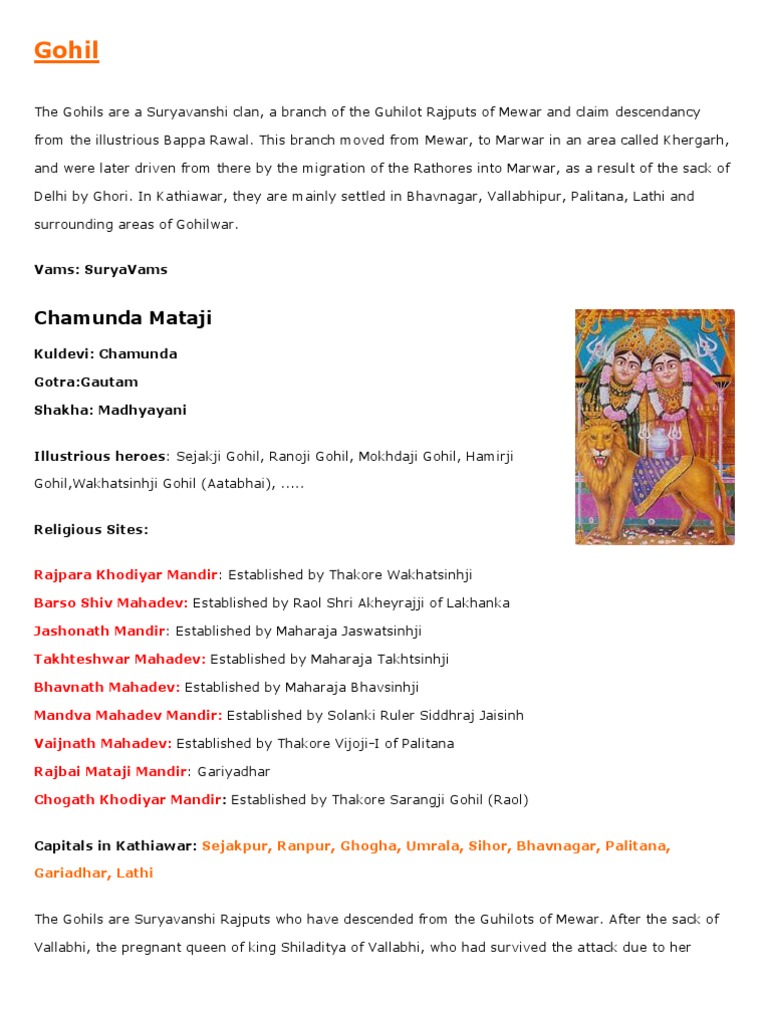Gohil | PDF | South Asia