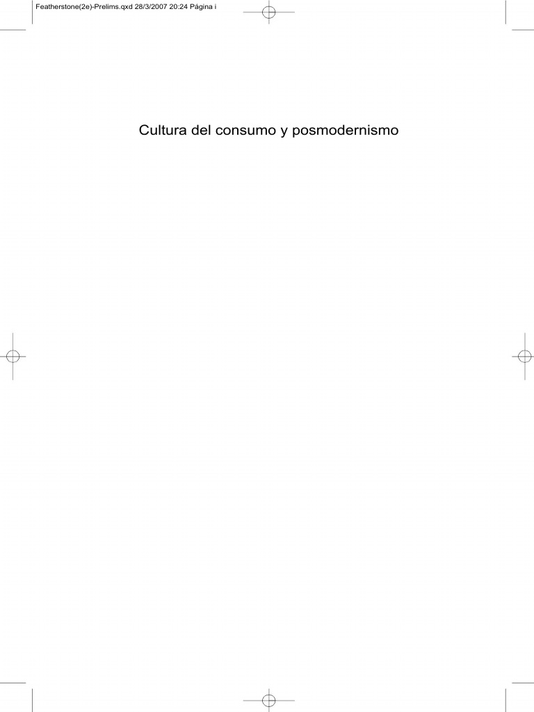 Consumer Culture and Postmodernism 437i2yjq42 | PDF | Consumo (economía ...