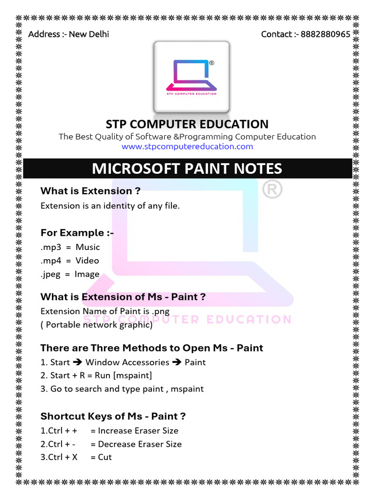 Ms Paint | PDF
