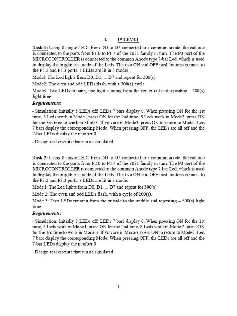 LED Control and Temperature Systems | PDF | Microcontroller | Traffic Light