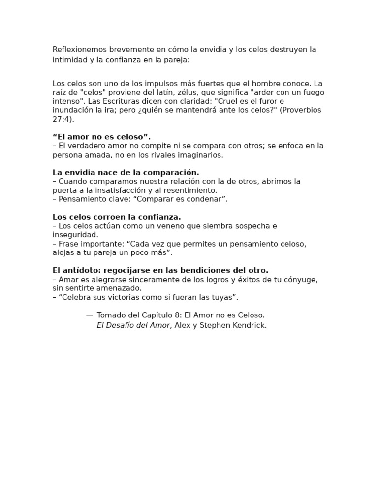 El Amor No Es Celoso | PDF