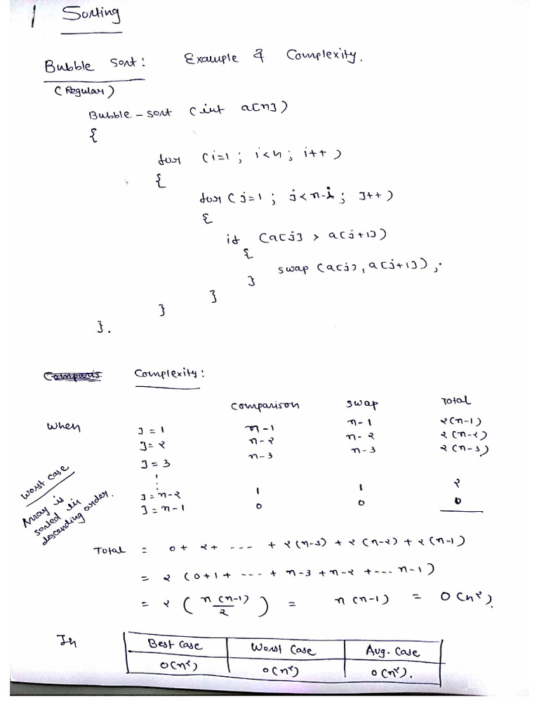 13. Sorting Techniques and Their Complexities | PDF