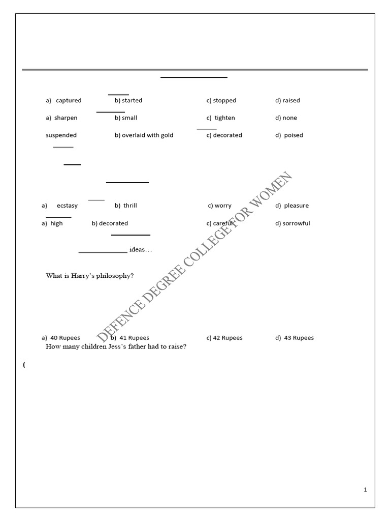 English Compulsory Sample Paper XI | PDF | Mars
