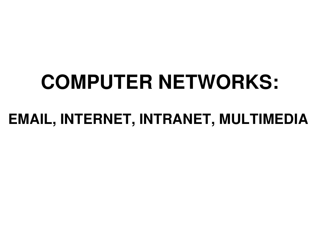 Computer Networks Email, Multimedia PDF