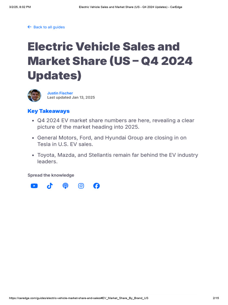Supporting Doc 4 EV Sales and Market Share in Us | PDF | Electric ...