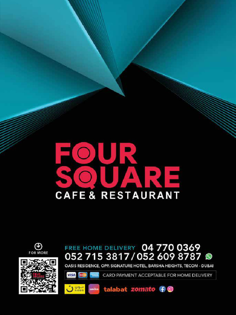 Four Square Menu 1 1 | PDF