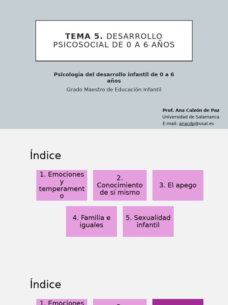 Tema 5.3. Apego | PDF | Teoría de apego | Las emociones