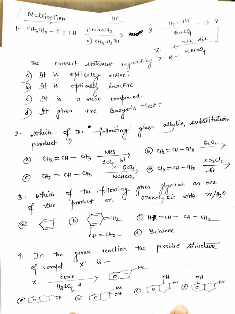EAS Chemistry Quiz Questions | PDF | Organic Chemistry | Chemistry
