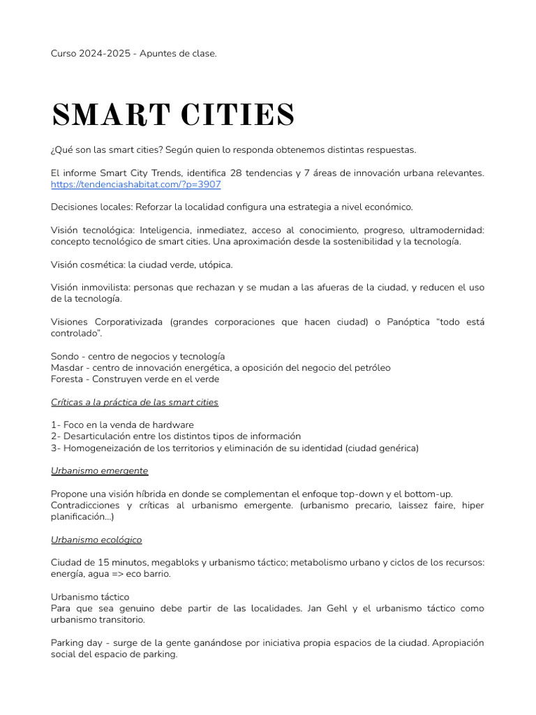 Tendencias y críticas de las Smart Cities | PDF | Urbanismo | Instalaciones