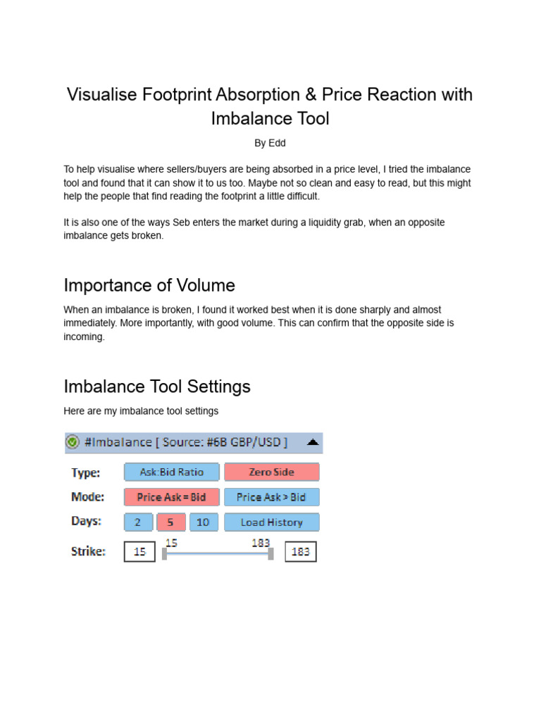 Visualizing Footprint Absorption in Trading | PDF
