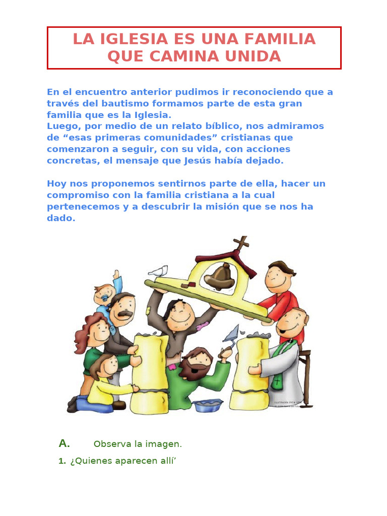 La Iglesia: Una Familia Unida en Fe | PDF