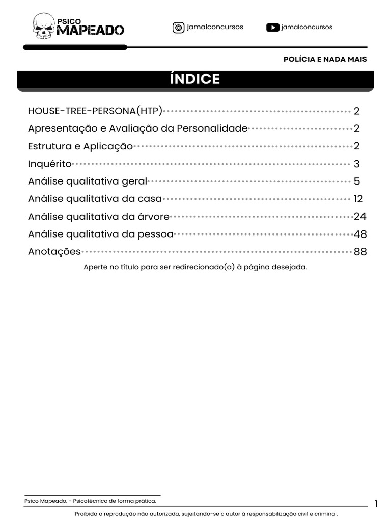 Análise do Teste HTP: Avaliação Psicológica | PDF | Ansiedade ...
