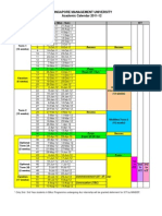 Singapore Management University Academic Calendar 2011-12