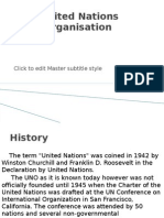 United Nations Organisation: Click To Edit Master Subtitle Style