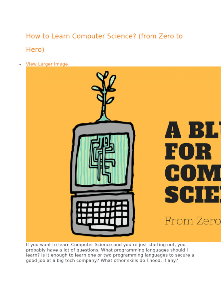 Becoming A Computer Scientist | PDF | Programmer | Computer Programming
