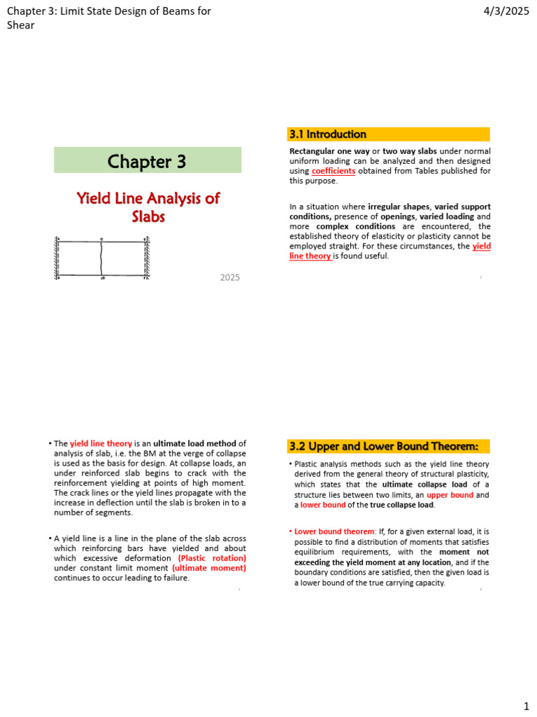 Collapse Load Analysis of One-Way Slab | PDF | Yield (Engineering ...