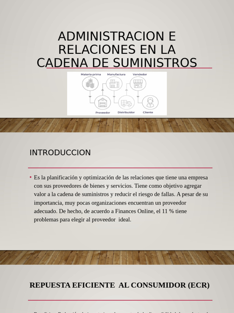 Administracion e Relaciones en La Cadena de Suministro | PDF | Cadena ...