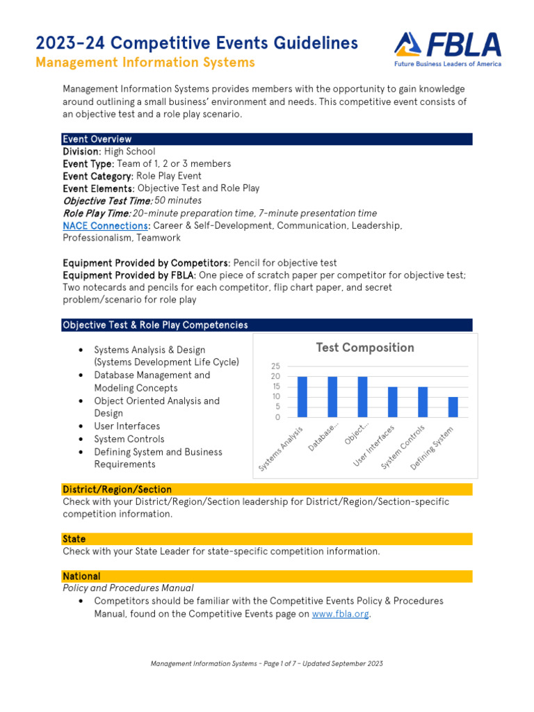 2023-24 FBLA Management Info Systems Guide | PDF | Conceptual Model ...