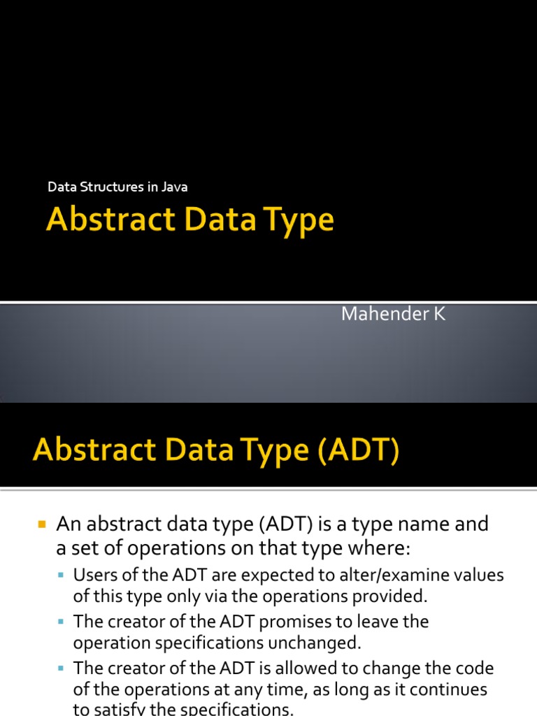 Abstract Data Type | PDF | Interface (Computing) | Data Type