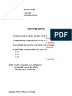 Geometrie Descriptivă-Teste