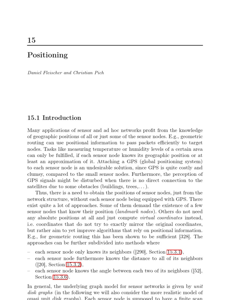 Sensor Node Positioning Techniques | PDF | Eigenvalues And Eigenvectors ...