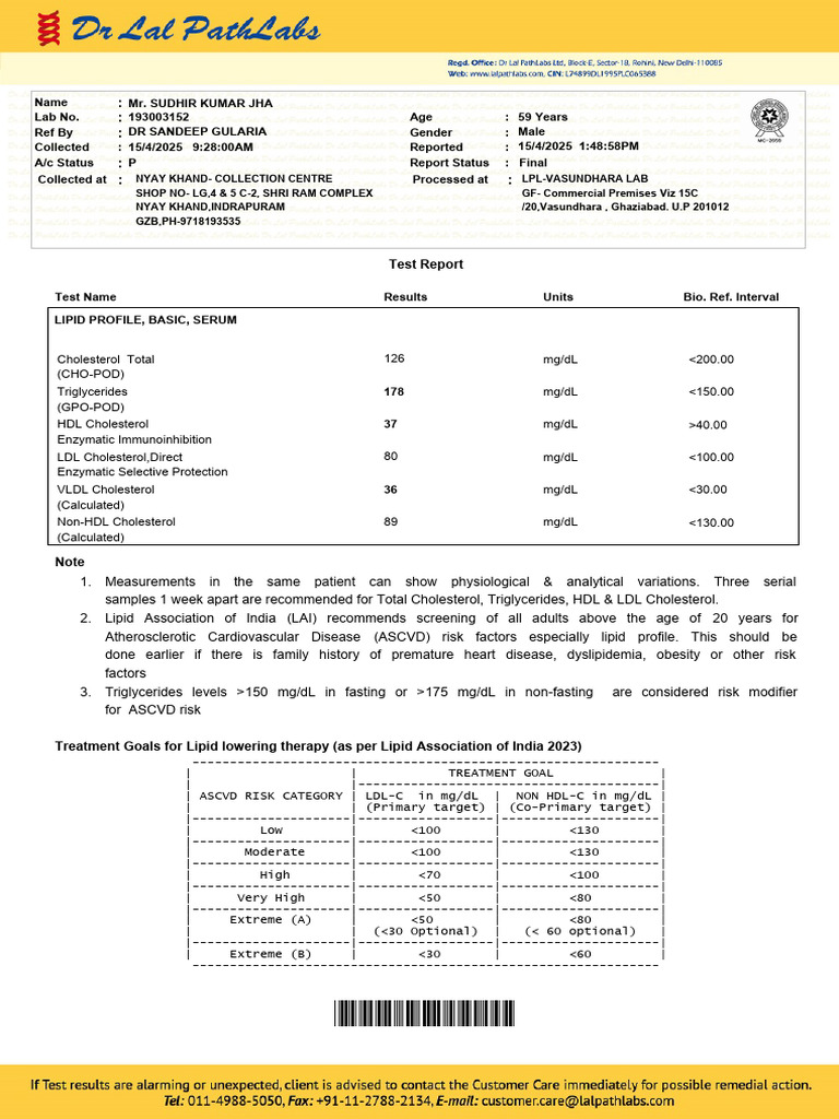 Report F2025-04-15T135300 | PDF | Low Density Lipoprotein | Metabolic ...