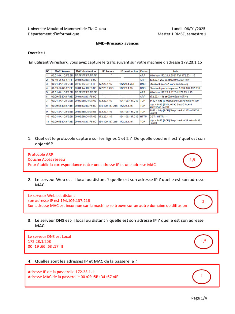 Analyse de Routage et Protocole RIP | PDF | Adresse IP | Routage