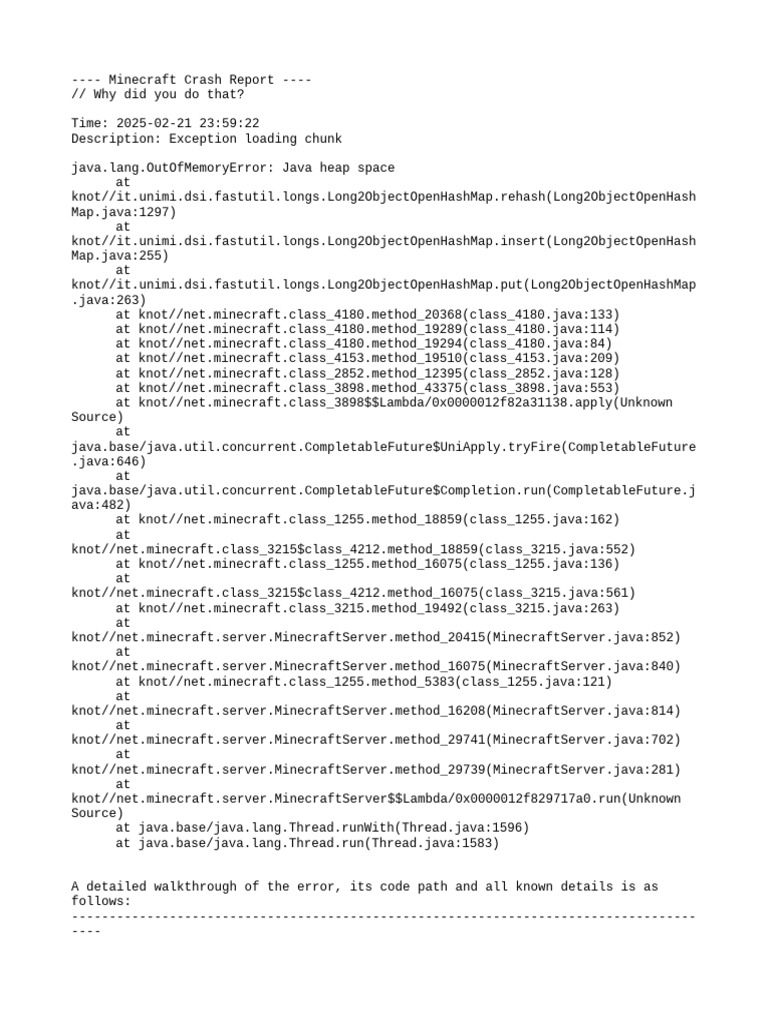 Cobblemon 1.21.1 Memory Error Report | PDF | Java (Programming Language ...