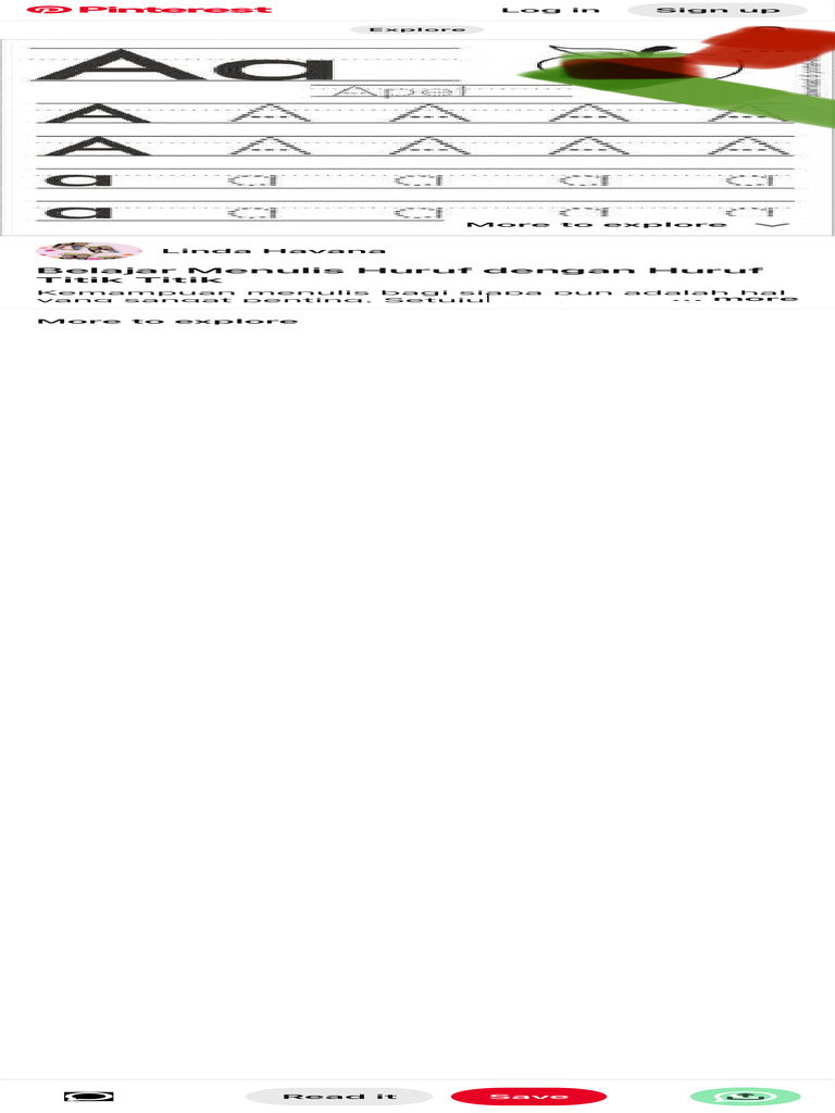Belajar Menulis Huruf Dengan Huruf Titik Titik | PDF