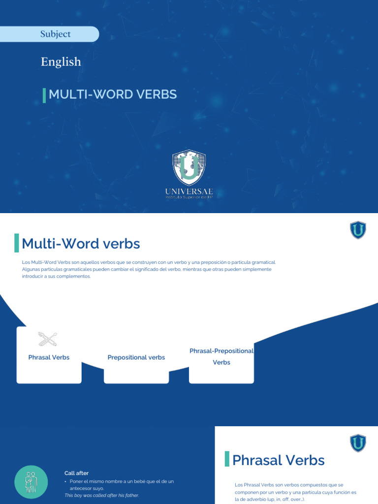 Guía de Multi-Word Verbs en Inglés | PDF | Semántica léxica | Semántica