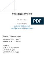 Pedagogia Sociale - Introduzione Al Corso