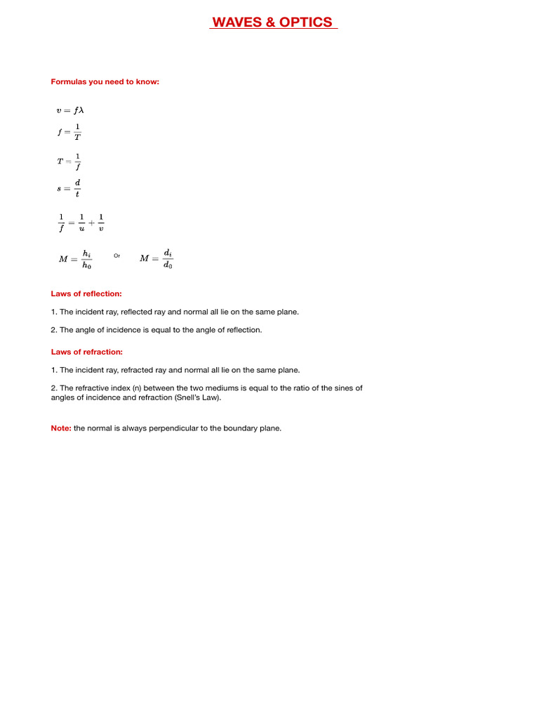 Light Reflection and Refraction Basics | PDF | Waves | Electromagnetic ...