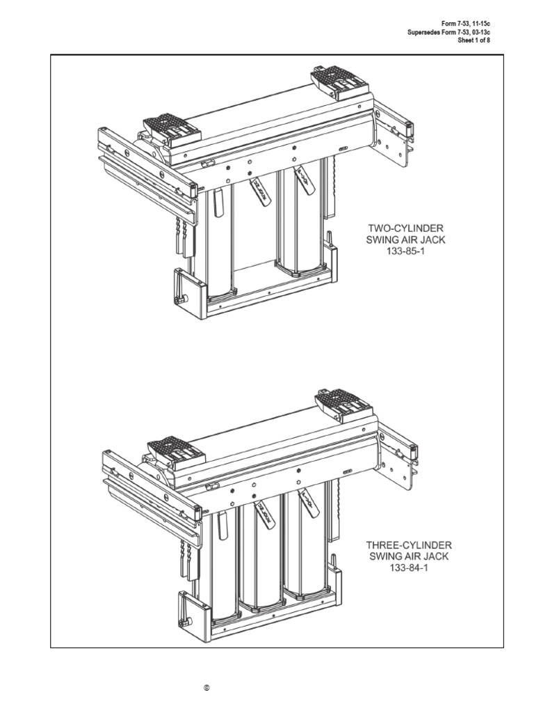 Hunter Engineering Swing Jack Parts List | PDF | Valve | Screw