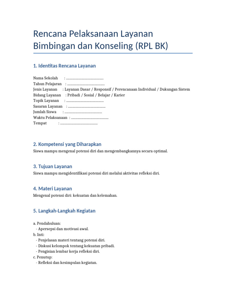 RPL BK Contoh | PDF
